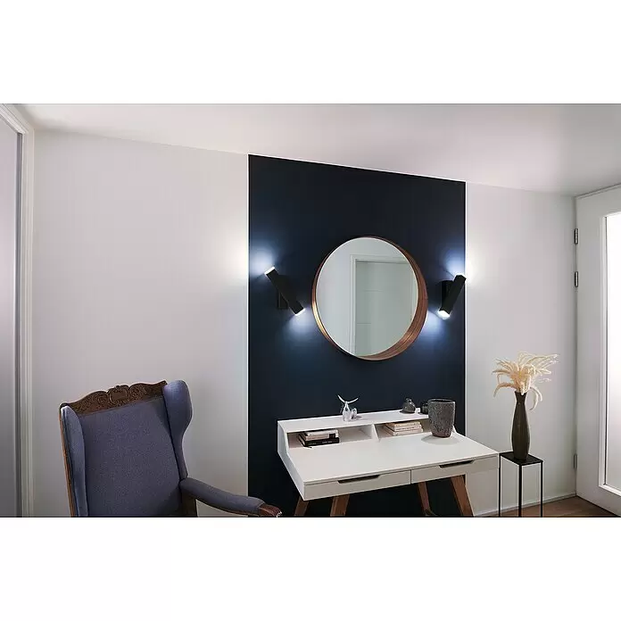 Ledvance LED-Wandleuchte - 12 W, L x B x H: 30,9 x 5 x 10,6 cm, Schwarz, Mehrfarbig - Stimmungsaufnahme