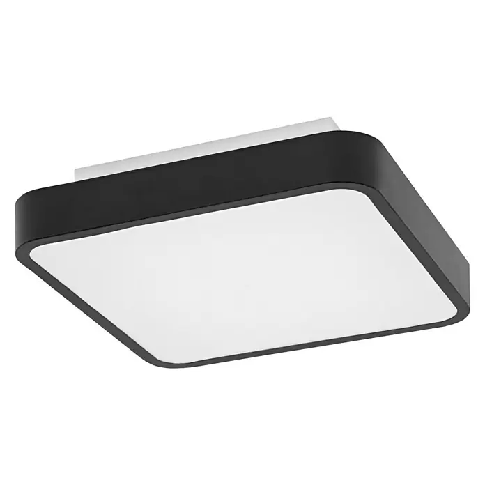 Ledvance LED-Deckenleuchte - 28 W, L x B x H: 35 x 35 x 9 cm, Schwarz, RGBW - Quadratische LED-Deckenleuchte mit schwarzem Rahmen und weißem Diffusor für eine gleichmäßige Ausleuchtung.