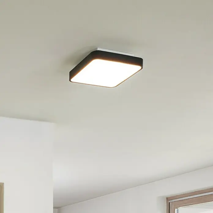 Ledvance LED-Deckenleuchte - 28 W, L x B x H: 35 x 35 x 9 cm, Schwarz, RGBW - Deckenleuchte mit quadratischem Design.