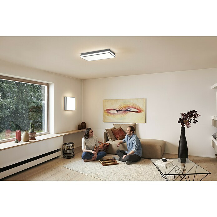 Ledvance LED-Deckenleuchte (26 W, L x B x H: 30 x 30 x 8,6 cm, Grau, Mehrfarbig) | BAUHAUS