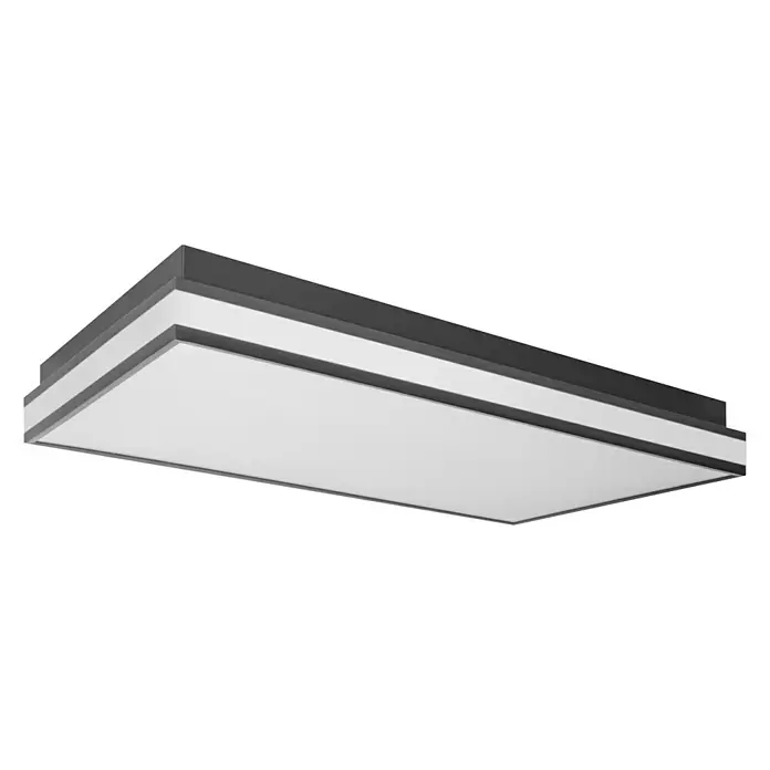Ledvance LED-Deckenleuchte - 42 W, L x B x H: 60 x 30 x 8,6 cm, Schwarz, Mehrfarbig - Moderne Deckenleuchte mit grauem Rahmen und weißem, diffusem Lichtpanel. Elegantes Design für Innenräume.
