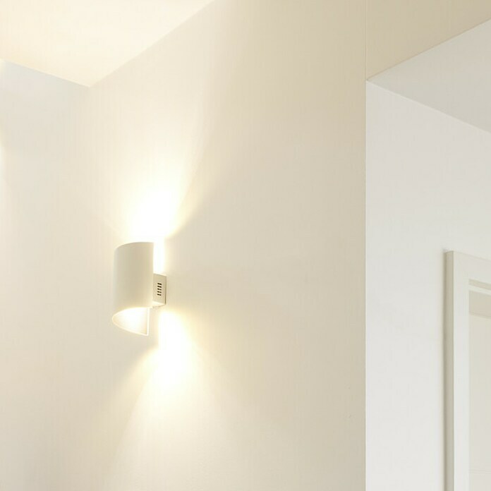 Ledvance Smart+ WiFi LED-Wandleuchte (12 W, L x B x H: 12,7 x 9,5 x 23 cm,  Weiß, Warmweiß)