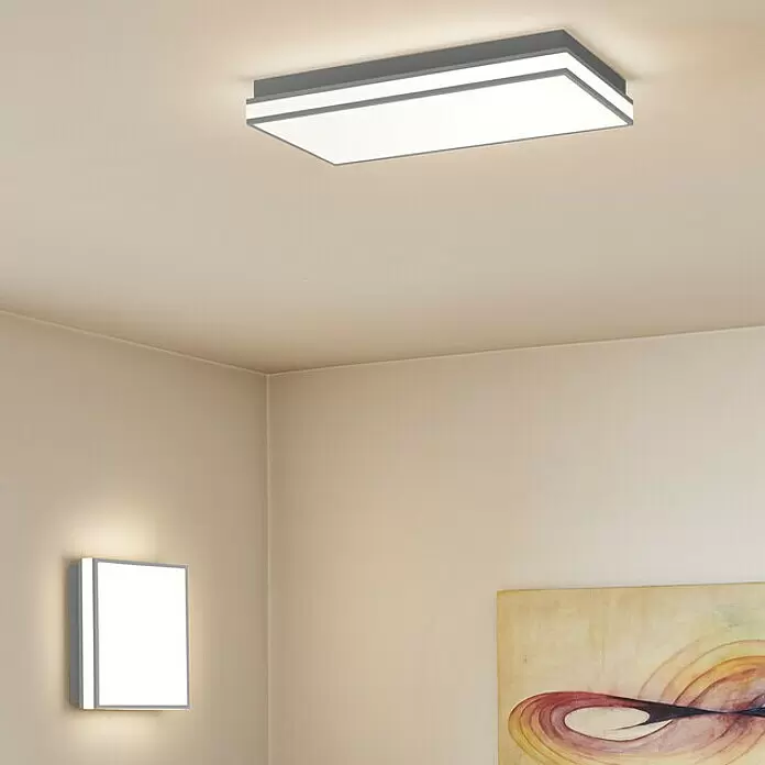 Ledvance LED-Deckenleuchte26 W, L x B x H: 30 x 30 x 8,6 cm, Grau, Mehrfarbig