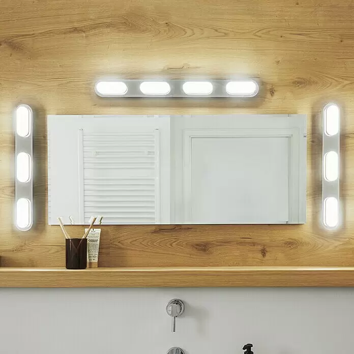 Ledvance LED-Wandstrahler - 27 W, L x B x H: 57,5 x 6 x 5,8 cm, Silber, Mehrfarbig, 4 Stk. - Bildausschnitt