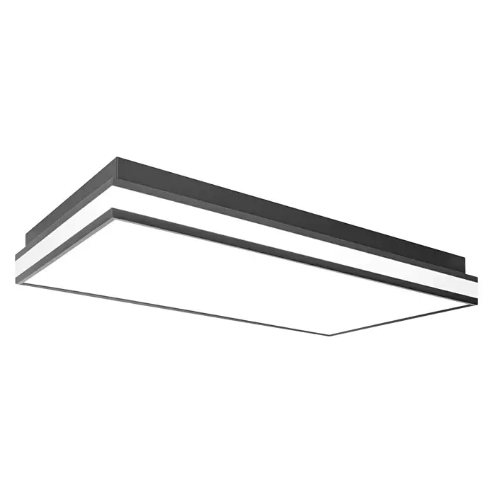 Ledvance LED-Deckenleuchte - 42 W, L x B x H: 60 x 30 x 8,6 cm, Schwarz, Mehrfarbig - Rechteckige Deckenleuchte mit Rahmen in Grau und weißem Leuchtfeld für helle und moderne Beleuchtung in Innenräumen.