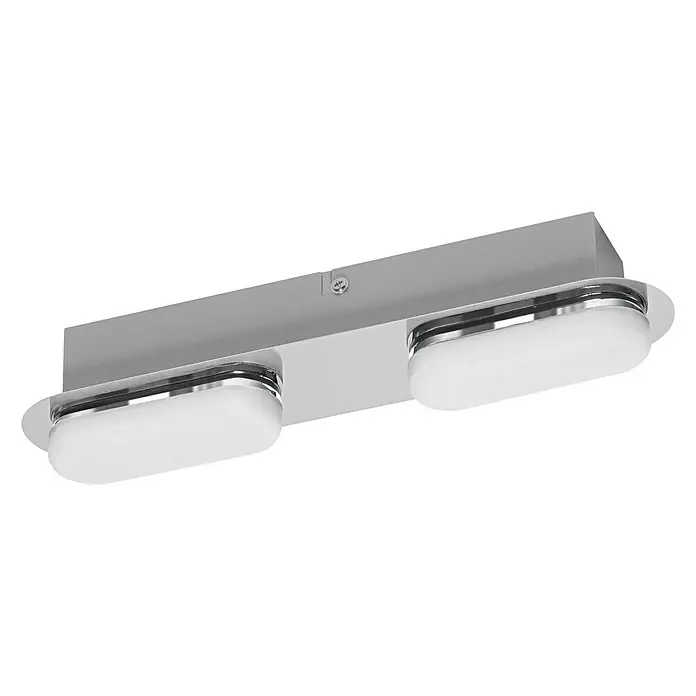 Ledvance LED-Wandstrahler - 15 W, L x B x H: 29,5 x 6 x 5,8 cm, Silber, Mehrfarbig, 2 Stk. - Moderne LED-Badezimmerleuchte mit zwei länglichen Lampen und silberfarbenem Gehäuse für eine stilvolle Beleuchtung.