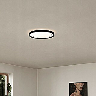 Ledvance Smart+ WiFi LED-Deckenleuchte rund Gavin (30 W, Ø x H: 48,4 x 8,5 cm, Schwarz, Warmweiß)