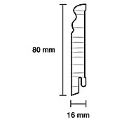 Sockelleiste (240 cm x 16 mm x 80 mm, Fichte, Anthrazit, Lackiert) | BAUHAUS