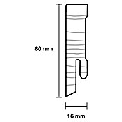 Sockelleiste (240 cm x 16 mm x 80 mm, Fichte, Lackiert) | BAUHAUS