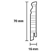 Sockelleiste (240 cm x 16 mm x 70 mm, Fichte, Weiß) | BAUHAUS