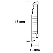 Sockelleiste (240 cm x 16 mm x 115 mm, Fichte, Weiß) | BAUHAUS