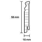 Sockelleiste (240 cm x 16 mm x 58 mm, Fichte, Weiß) | BAUHAUS