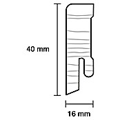 Sockelleiste (240 cm x 16 mm x 40 mm, Fichte, Lackiert) | BAUHAUS