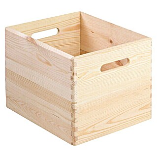 Astigarraga Wally Caja de madera (L x An x Al: 30 x 25 x 23 cm, Natural)