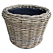 Van der Leeden Drypot Plantenmand (Ø x h: 43 x 33 cm, Rotan, Naturel/grijs) | BAUHAUS