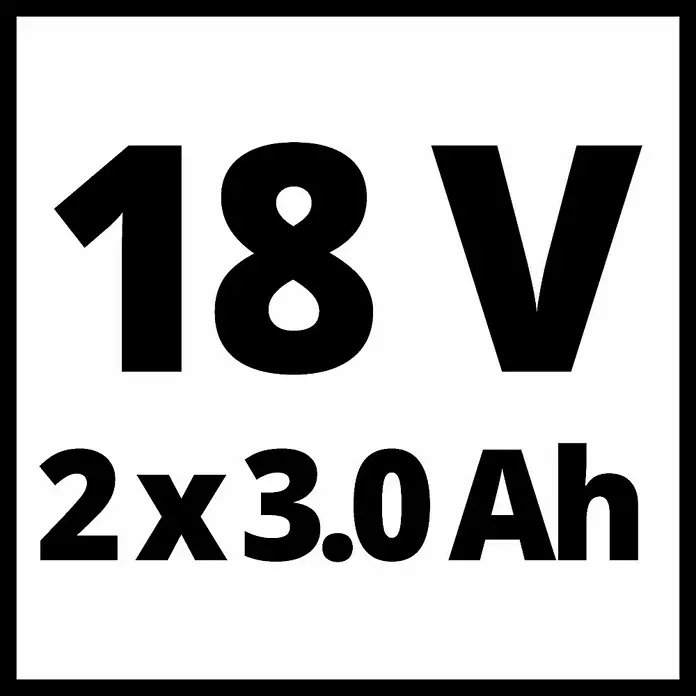 Einhell Set taladro atornillador percutor de batería TE-CD 18 Li-i BL - 18 V, Iones de litio, 3 Ah, 2 baterías - Información de la batería de 18V 2x3.0Ah.