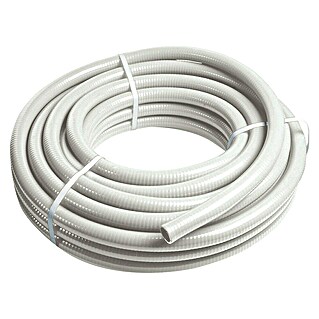 Tubo PVC flexible (40 mm, Largo: 25 m, Blanco)