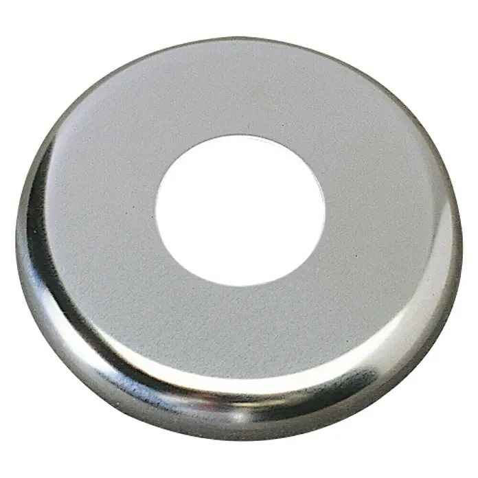 Plafón para grifo - 55 mm, ⅜″, 2 ud. - Roseta cromada redonda y brillante para cubrir tuberías. Ideal para baños y cocinas, asegurando un aspecto limpio y elegante.