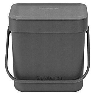 Brabantia Cubo de basura Sort & Go (3 l, Plástico, Negro)