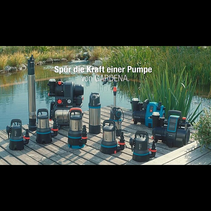 Gardena Tauchpumpe 19500 Aquasensor860 W, Max. Fördermenge: 19.500 l/h, Geeignet für: Sauberes & verschmutztes Wasser Product