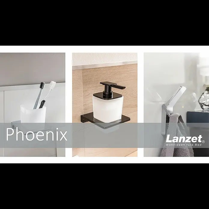 Phoenix Handtuchhaken - 1 Stk., Chrom, Glänzend - Lanzet Badmöbel - Phoenix