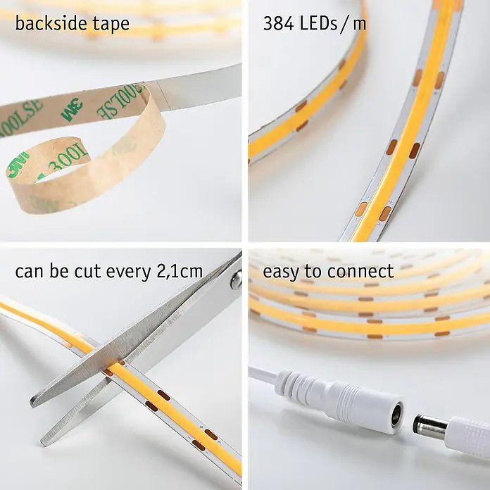 Paulmann LED-Band - Länge: 300 cm, Lichtfarbe: Neutralweiß, 17 W, 230 V - Produkt-Showcase: Flexibles LED-Band mit Klebeband, hoher LED-Dichte, Schnittmarkierungen und einfacher Verbindung für vielfältige Anwendungen.