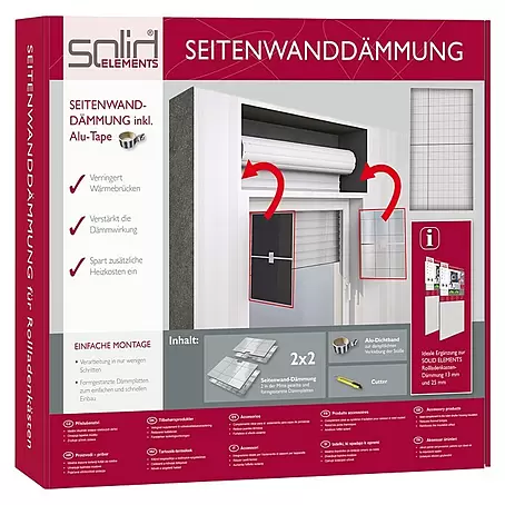 Solid Elements  Seitenwanddämmung zur Rollladenkasten-Dämmung