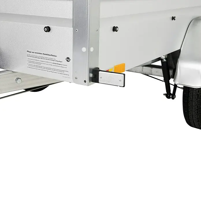 Stema Anhänger BH-R 850 - Nutzlast: 685 kg, Einachser, Kasteninnenmaß: 201 x 108 x 33 cm, Gebremst - Pflegehinweise auf verzinktem Metall des Anhängers.