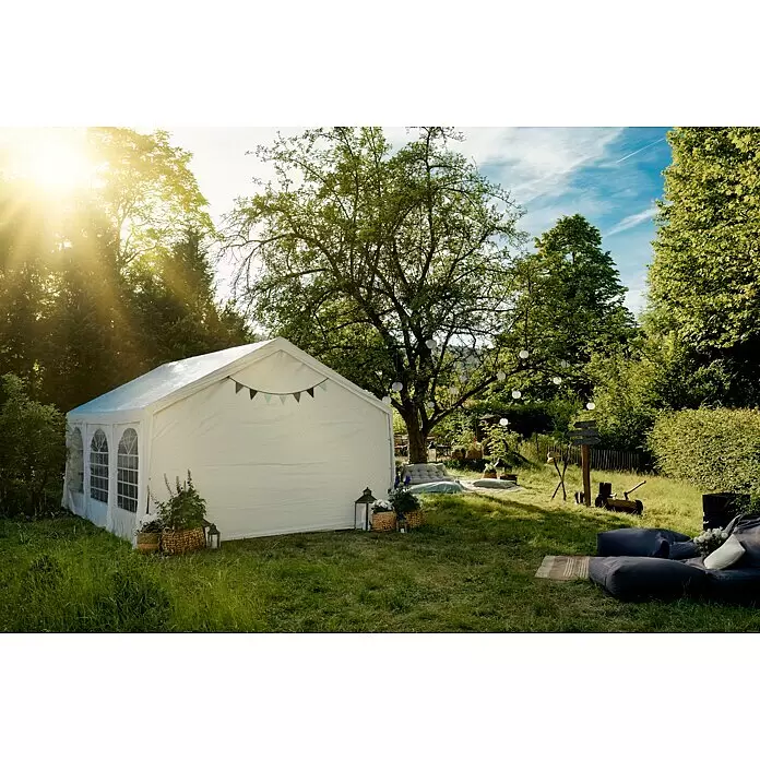 Sunfun Partyzelt - B x T: 396 x 600 cm, Farbe Dach: Weiß - Stimmungsaufnahme