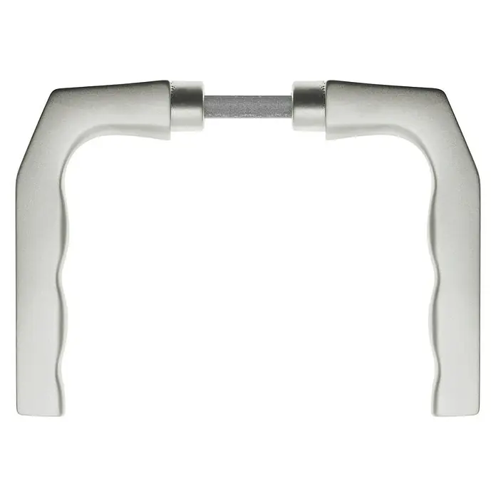 Portaferm Drückerpaar HT - Vierkantstift: 10 mm, Aluminium, Stärke Tür: 65 mm - 75 mm - Türgriff aus Metall, silberfarben, mit ergonomischem Design für komfortable Handhabung. Robust und langlebig.