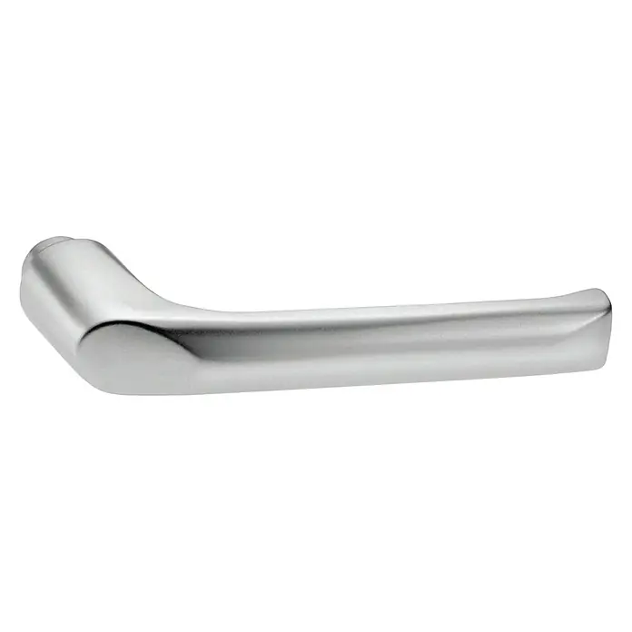 Portaferm Drückerlochteil - Vierkantstift: 8 mm, Silber - Nahaufnahme eines eleganten, silbernen Türgriffs vor einem schwarzen Hintergrund.