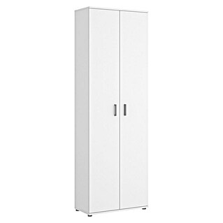 Dekit Armario multiusos de madera Fit (L x An x Al: 35 x 61 x 190 cm, Número de baldas: 4 ud., Blanco, Espesor: 16 mm)