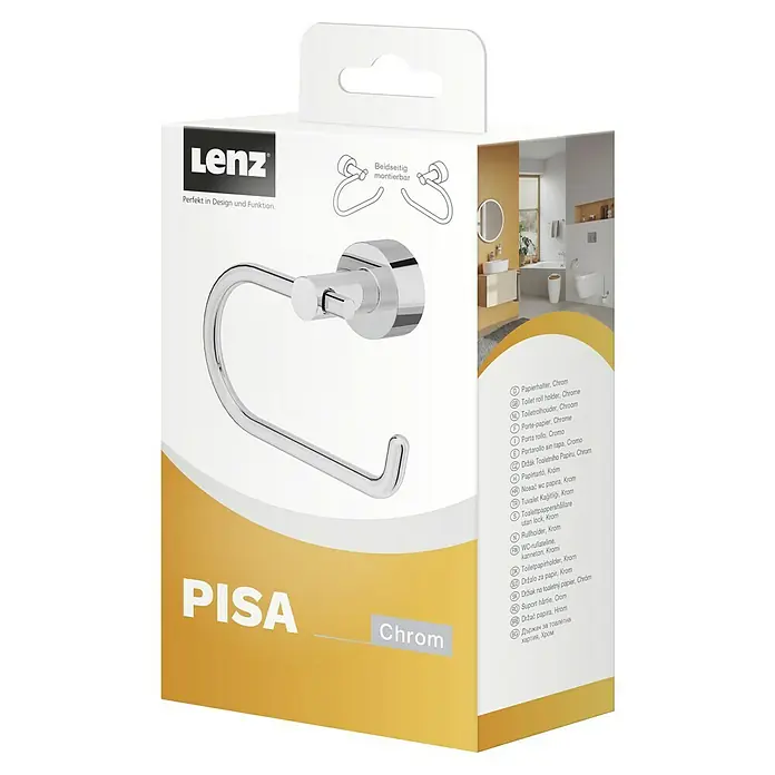 Lenz Pisa Toilettenpapierhalter - Ohne Deckel, Chrom - Toilettenpapierhalter PISA von Lenz in Chrom.‎ Das Produkt ist perfekt in Design und Funktion und beidseitig montierbar.