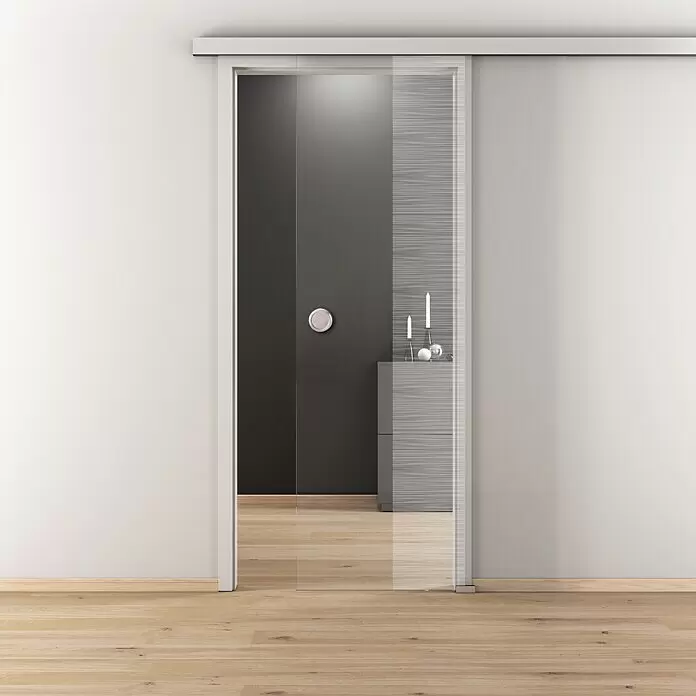 Diamond Doors Glasschiebetür 557 - 935 x 2.058 mm, Einscheibensicherheitsglas (ESG), Klarglas - Stimmungsaufnahme