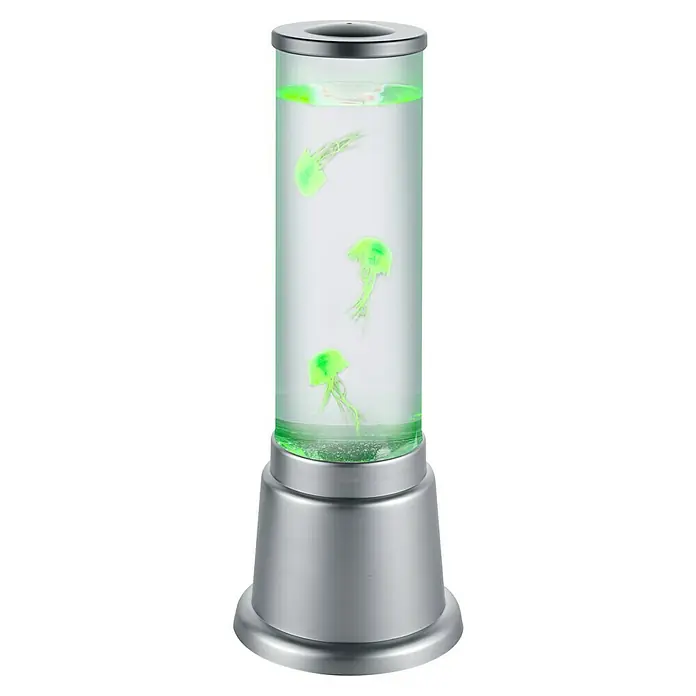 Reality Leuchten LED-Tischleuchte Tischleuchte - Höhe: 36 cm - Dekorative Quallenaquarium-Lampe mit LED-Lichtern. Ideal für entspannende Atmosphäre und als stilvolles Wohnaccessoire.