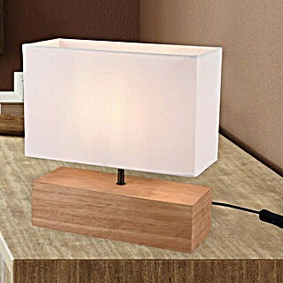 Reality Leuchten Tischleuchte WOODY (60 W, L x B x H: 12 x 30 x 30,5 cm, Holz, E27)