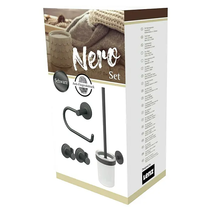 Lenz Bad-Set Nero4 -tlg., Schwarz