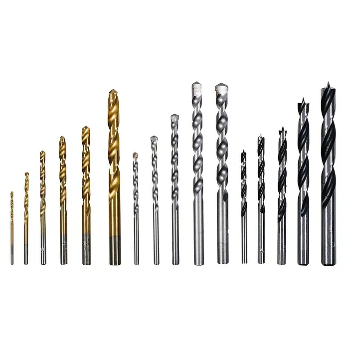 Einhell Taladro percutor TC-ID 1000 E Kit - 1.010 W, Portabrocas de sujeción rápida - Un conjunto de brocas helicoidales en oro y plata, ideales para diversas tareas de perforación.