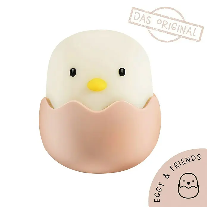 MegaLight LED-Nachtlicht EGGY EGG - Weiß/Rosa/Gelb, L x B x H: 10 x 10 x 12 cm, RGBW, EGGY EGG - Niedliche Eggy-Lampe mit sanftem Licht, ideal als Nachtlicht oder dekoratives Element im Kinderzimmer. Aus hochwertigen Materialien gefertigt.