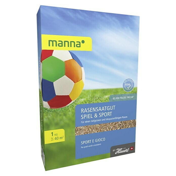 Manna Rasensamen Spiel- & Sportrasen (1 kg, 40 m²) | BAUHAUS