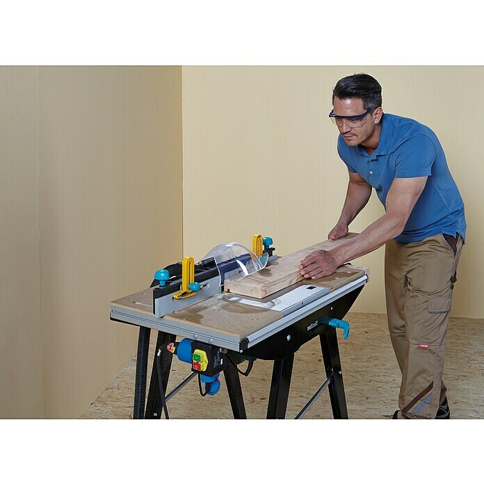 Wolfcraft Master Cut Werk- & Maschinen-Tisch 1500 (64 - 94 x 86,5 cm, Größe Arbeitstisch: 78 x 50 cm)