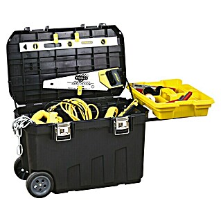 Stanley Caja de almacenaje y transporte 90L (Plástico, No incluye herramientas, Negro, Capacidad: 90 l)