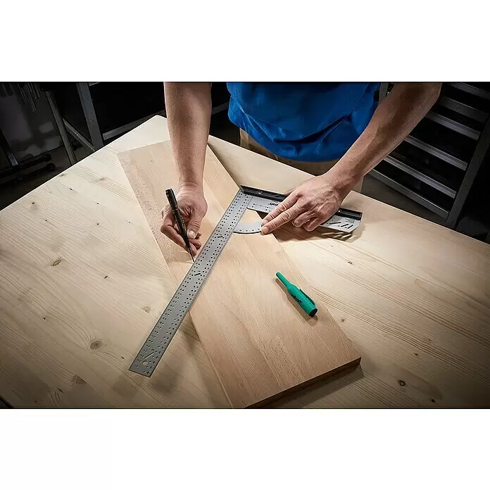 Wolfcraft Universalwinkel - 500 x 280 mm, 90 °, Wechselbarer Anschlag - Anwendungsbeispiel