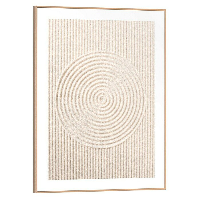 Reinders Bild Slim Frame Wood (Sandy Circles, B x H: 30 x 40 cm) | BAUHAUS