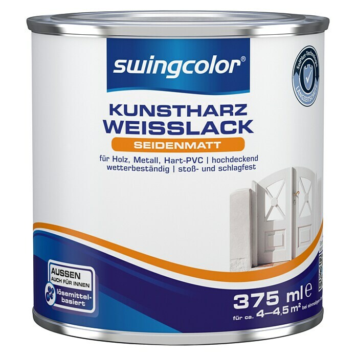swingcolor Weißlack (Weiß, 375 ml, Seidenmatt)