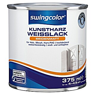 swingcolor Weißlack Kunstharz (Weiß, 375 ml, Seidenmatt)