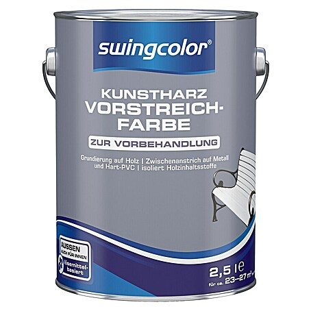 swingcolor Vorstreichfarbe Kunstharz (Weiß, 2,5 l)