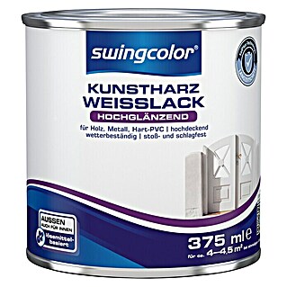 swingcolor Weißlack Kunstharz (Weiß, 375 ml, Hochglänzend)