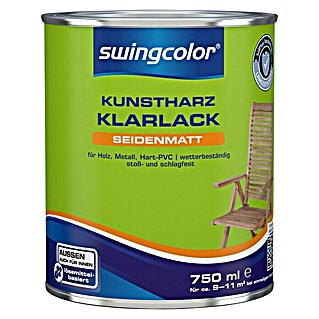swingcolor Klarlack Kunstharz für Außen (Farblos, 750 ml, Seidenmatt, Lösemittelbasiert)
