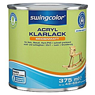 swingcolor Klarlack Acryl (Farblos, 375 ml, Seidenmatt)